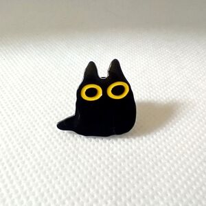 🧁 3/$30 Squashy Black Cat Enamel Pin NEW